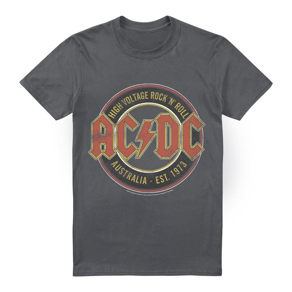 Charcoal - ACDC - AC DC Est. 73 T-Shirt Charcoal - 4