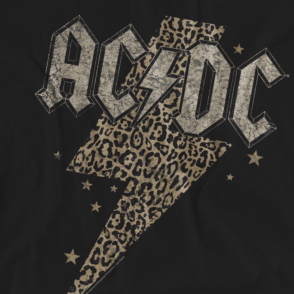 Black - ACDC - AC DC Leopard Bolt Ladies T Shirt Black - 2