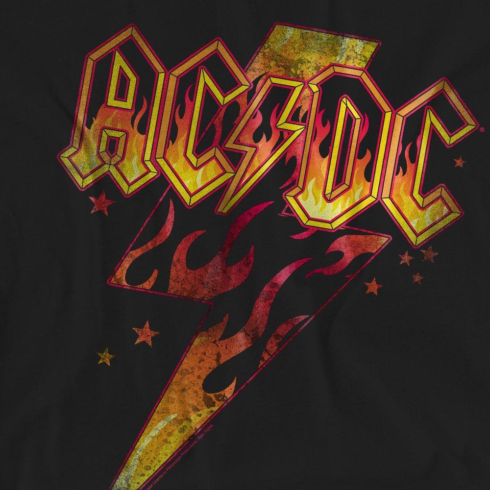 Black - ACDC - AC DC Fire Bolt Ladies T Shirt Black - 2