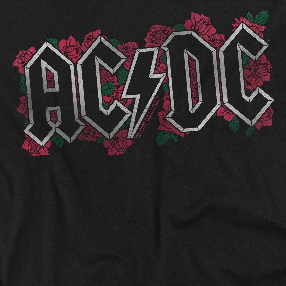 Black - ACDC - ACDC Roses Logo Mens Long Sleeve T Shirt Black - 2