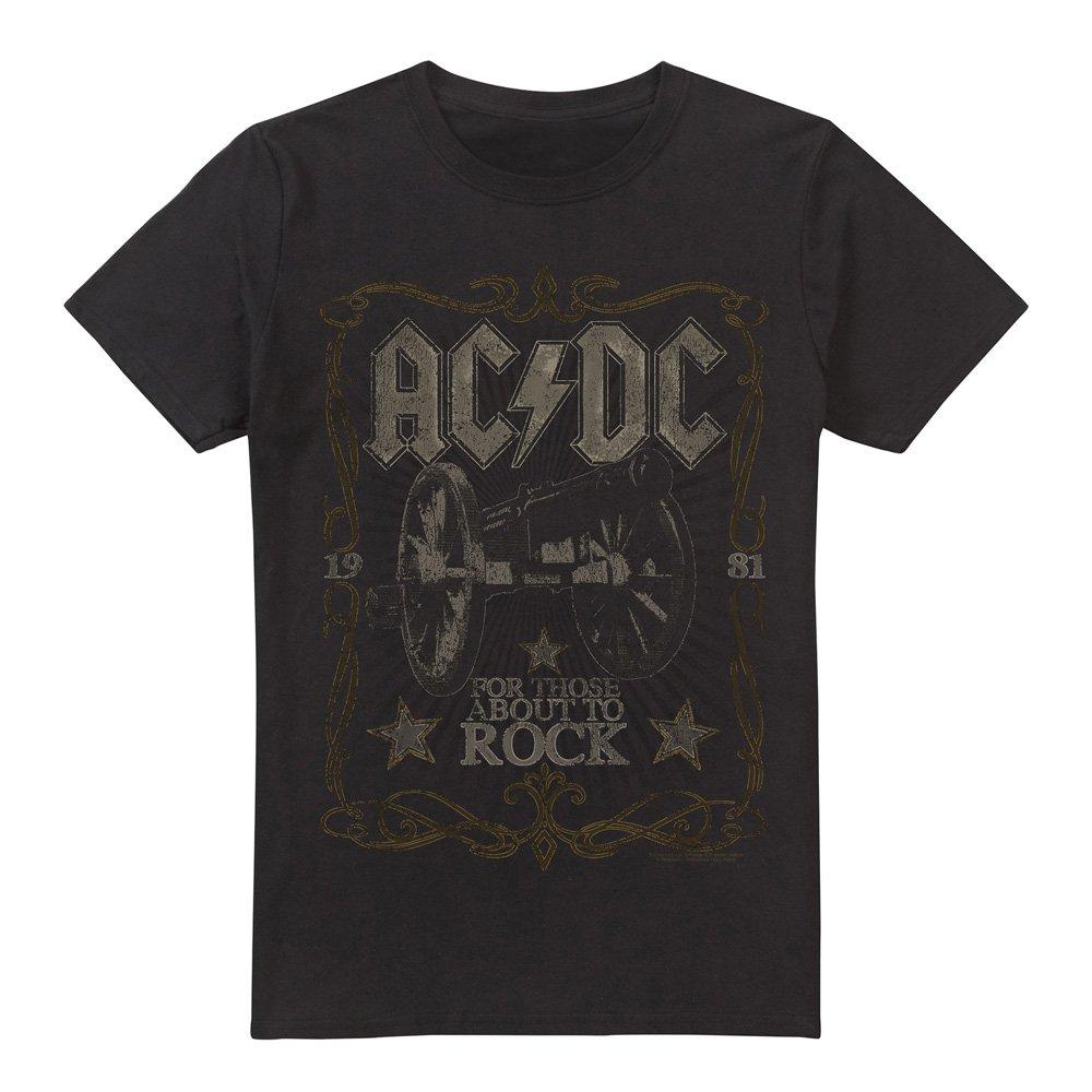 Black - ACDC - AC DC Rock Label T-Shirt Black - 4
