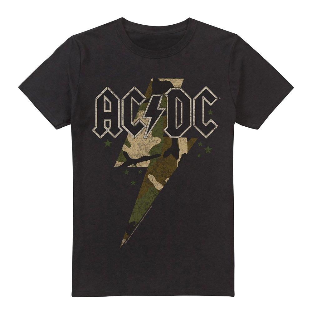 Black - ACDC - AC DC Camo Bolt T-Shirt Black - 4