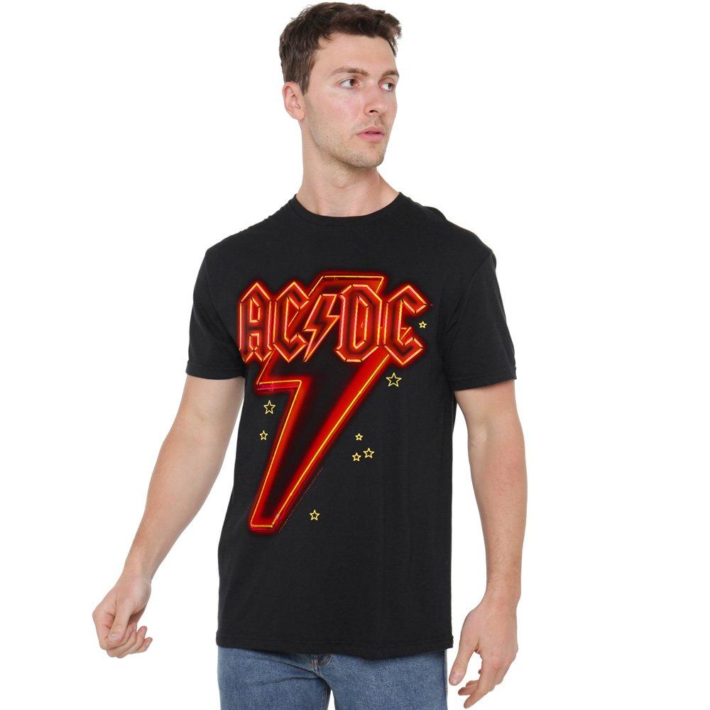 Black - ACDC - AC DC Neon Bolt T-Shirt Black - 1
