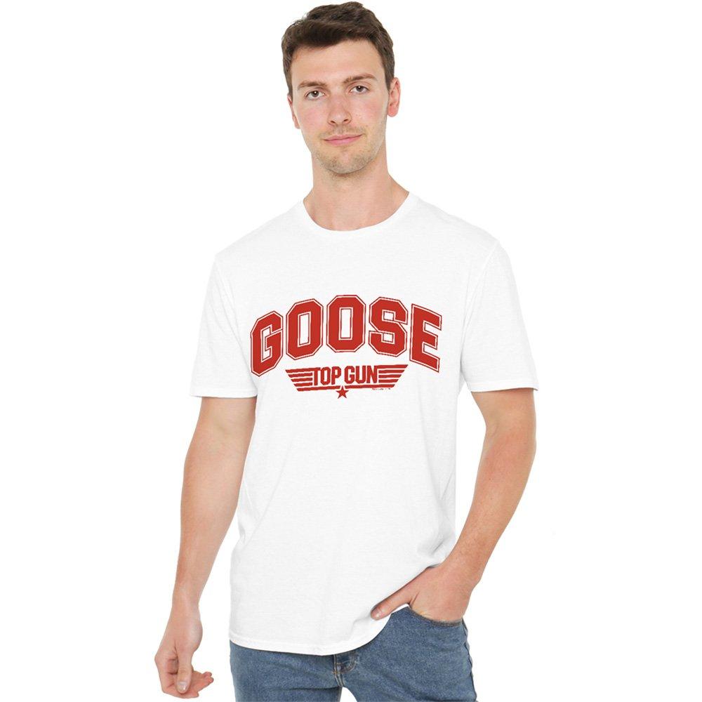 White - Top Gun - Top Gun Goose Varsity Unisex Adult T Shirt White - 1