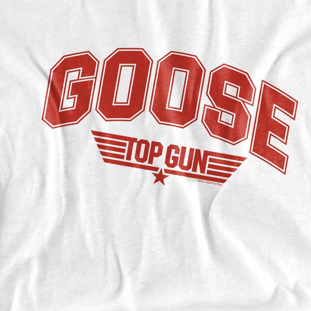 White - Top Gun - Top Gun Goose Varsity Unisex Adult T Shirt White - 2