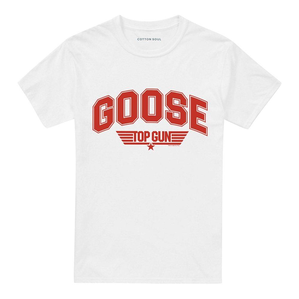 White - Top Gun - Top Gun Goose Varsity Unisex Adult T Shirt White - 4