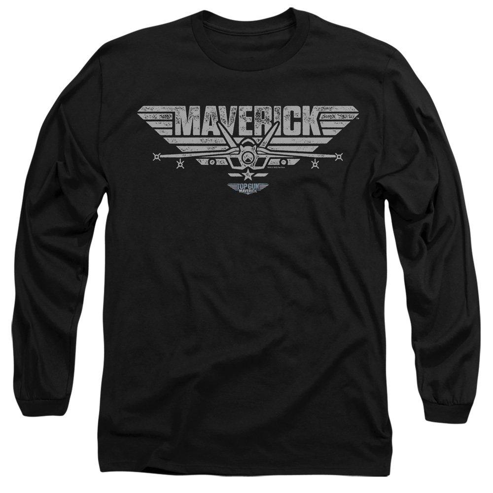 Black - Top Gun - Top Gun: Maverick Plane Logo Long Sleeve T-Shirt - 1