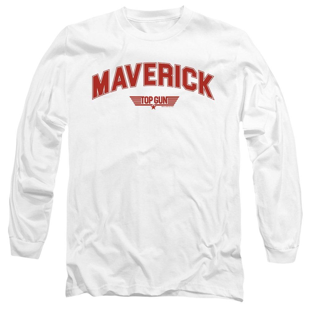 White - Top Gun - Top Gun Maverick Varsity Long Sleeve T-Shirt Whit - 1