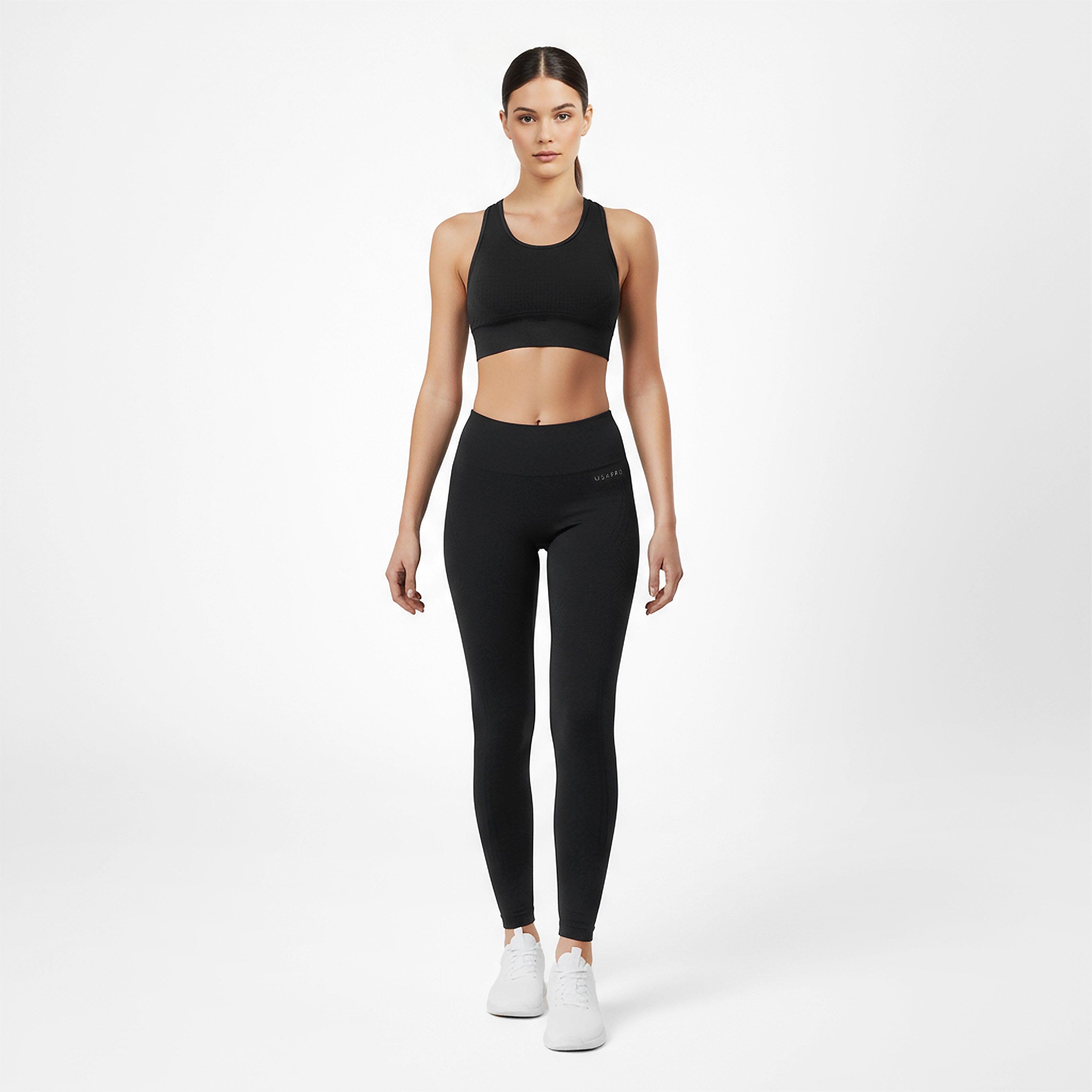 Black - USA Pro - Core High Rise Seamless Tights Womens - 5