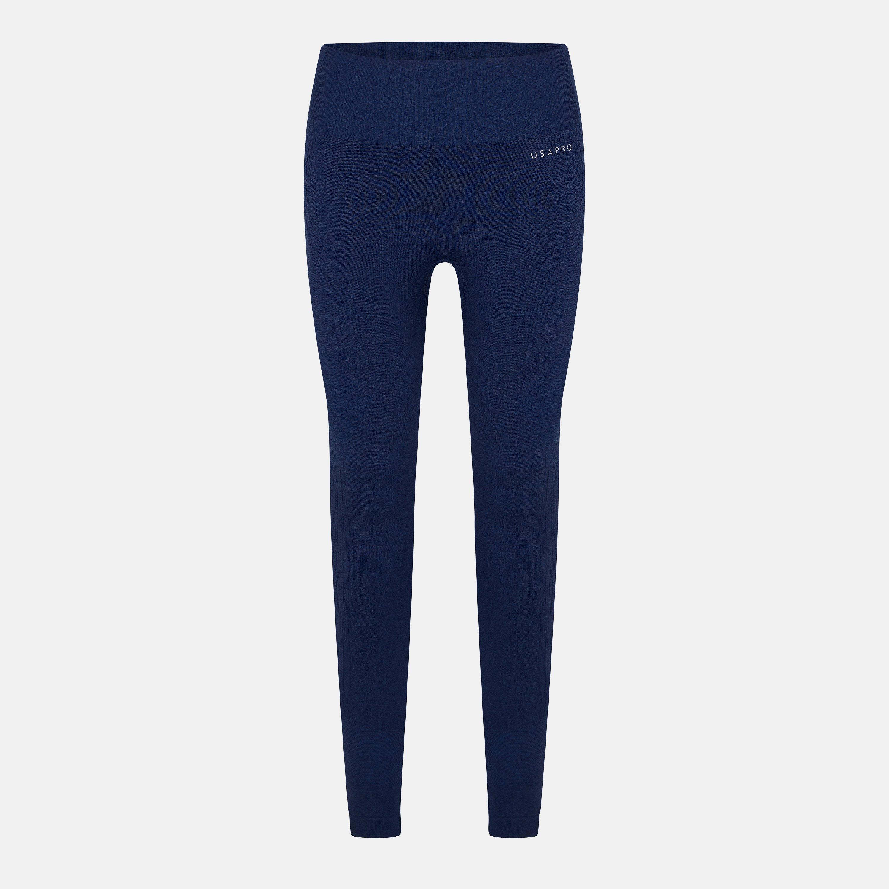 Usa Pro Women's Core High Rise Seamless Tights - Navy - 14 (42)