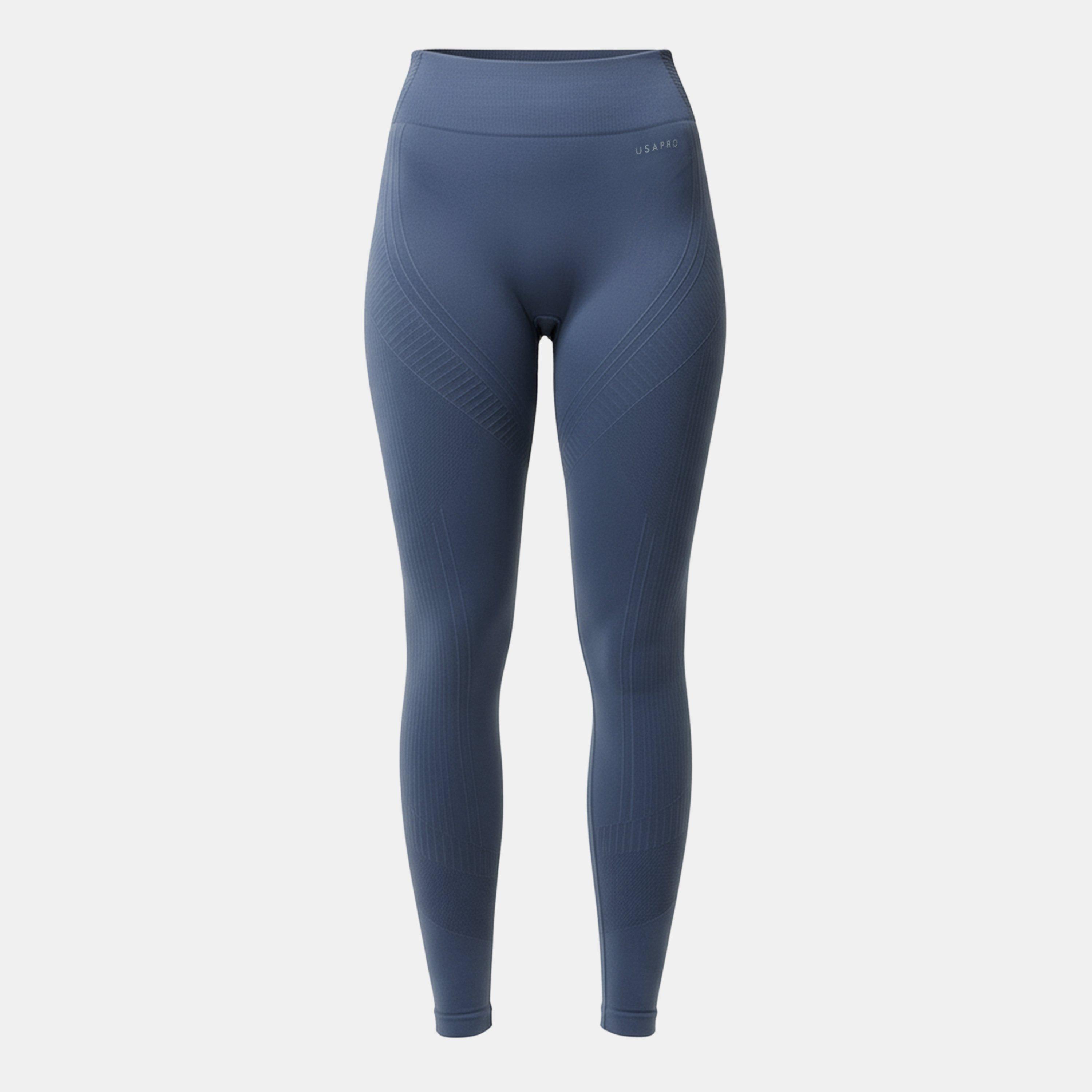 Usa Pro Women's Core High Rise Seamless Tights - Storm - 16 (44)