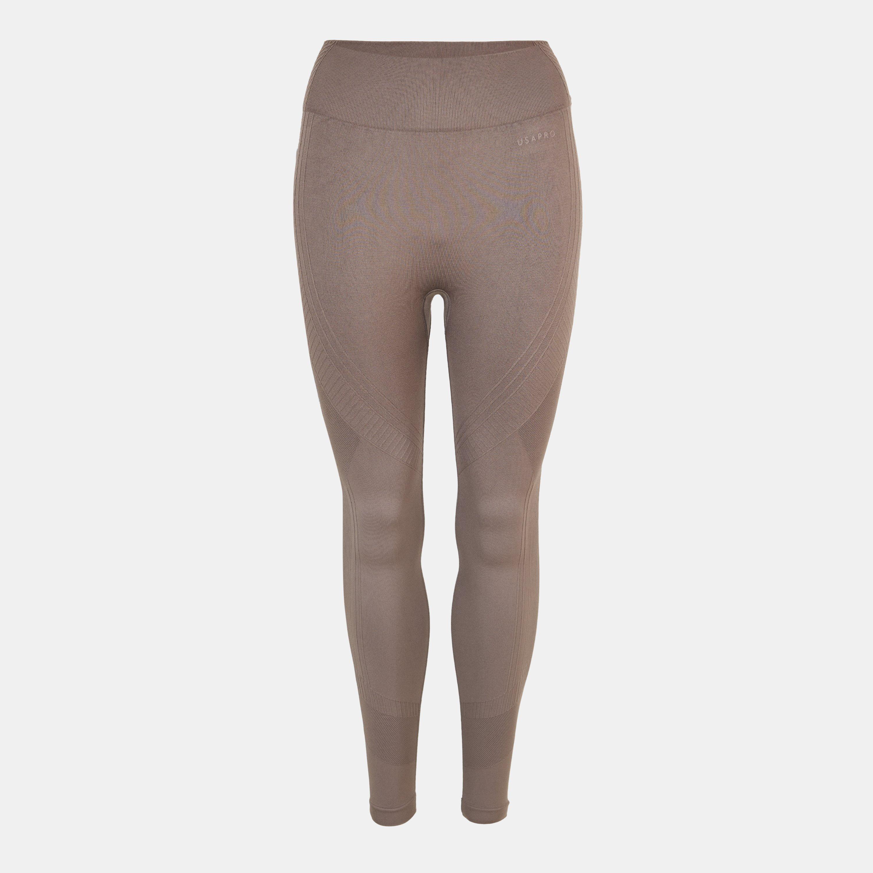 Usa Pro Women's Core High Rise Seamless Tights - Dusky Mocha - 14 (42)