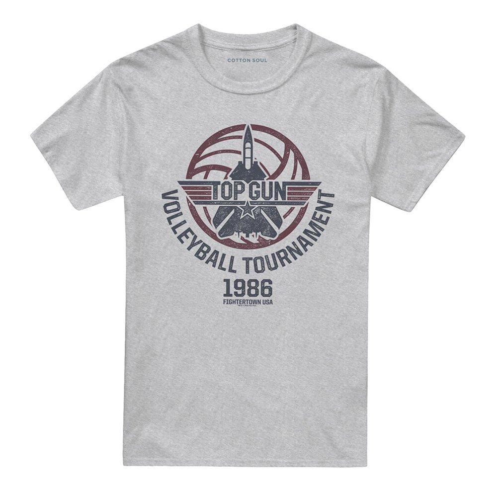 Light Grey - Top Gun - Paramount - Top Gun Volleyball Grey T Shirt Athle - 4