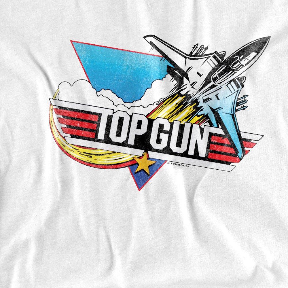 White - Top Gun - Top Gun Jet Swoop Logo T-Shirt White - 2