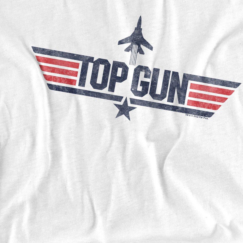 White - Top Gun - Paramount - Top Gun Logo White Long Sleeve T-Shirt - 2