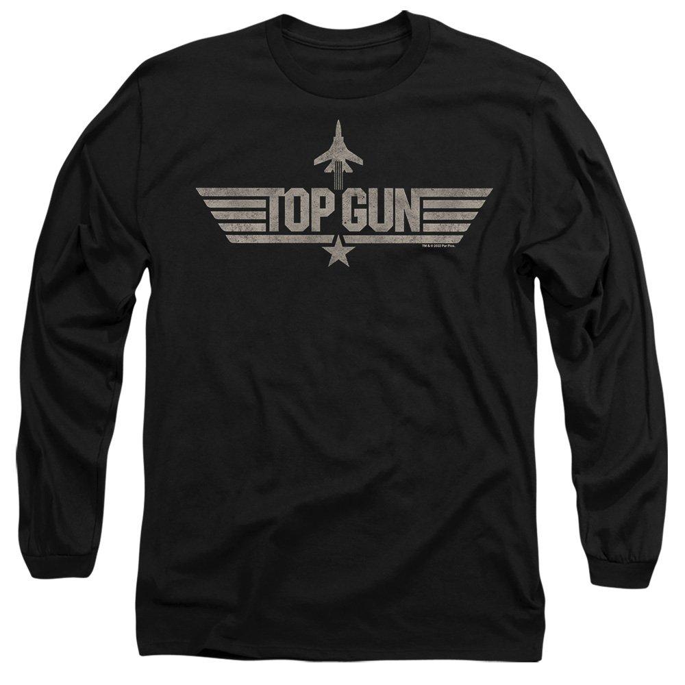 Black - Top Gun - Paramount Top Gun Monotoned Logo Mens Long Sleeve - 1