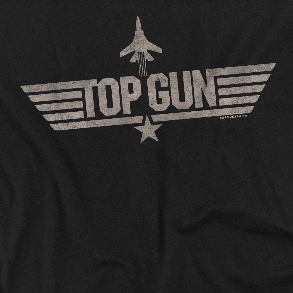 Black - Top Gun - Paramount Top Gun Monotoned Logo Mens Long Sleeve - 2