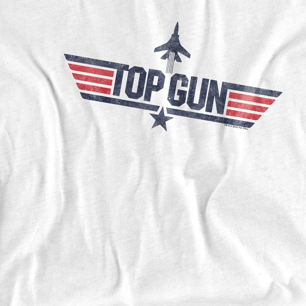 White - Top Gun - Paramount Top Gun Logo  White T-Shirt White - 2