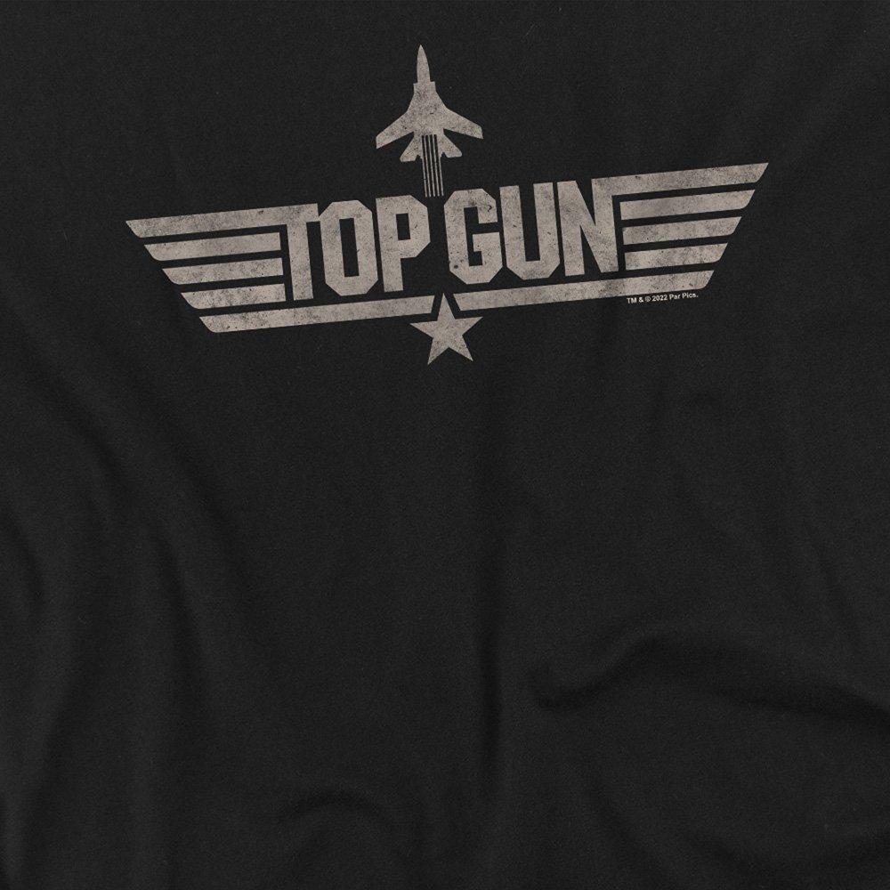 Black - Top Gun - Paramount - Top Gun Monotoned Logo T Shirt Black - 2