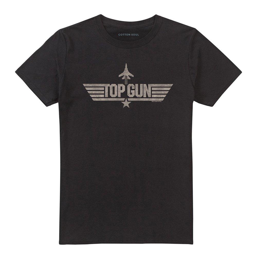 Black - Top Gun - Paramount - Top Gun Monotoned Logo T Shirt Black - 4