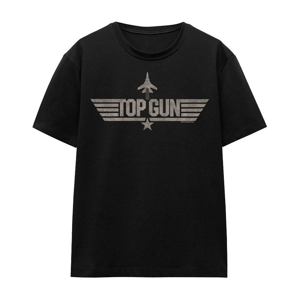 Black - Top Gun - Paramount Top Gun Monotoned Logo Ladies T Shirt - 4