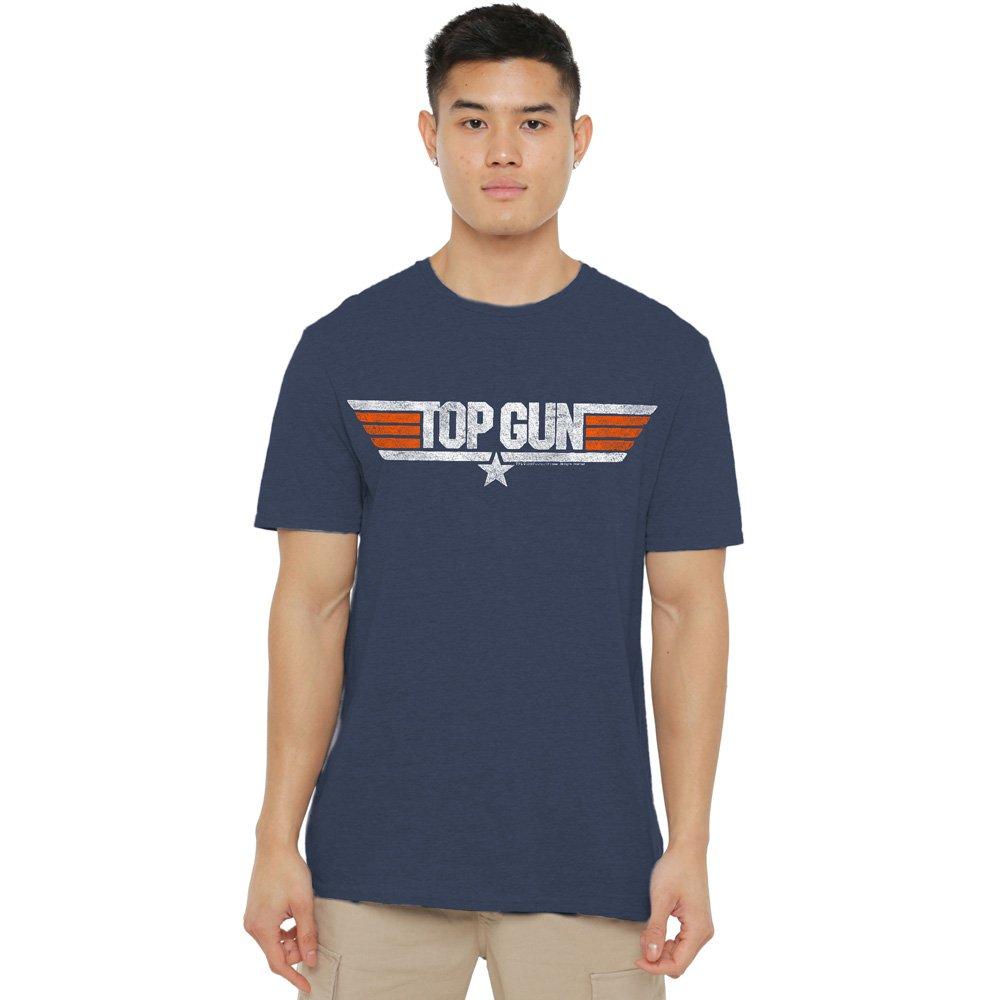 Navy - Top Gun - Top Gun Distressed Logo T-Shirt Navy - 1