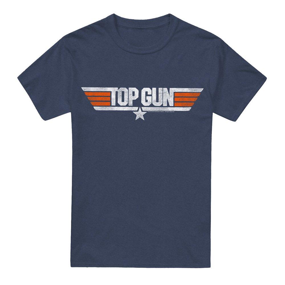 Navy - Top Gun - Top Gun Distressed Logo T-Shirt Navy - 4