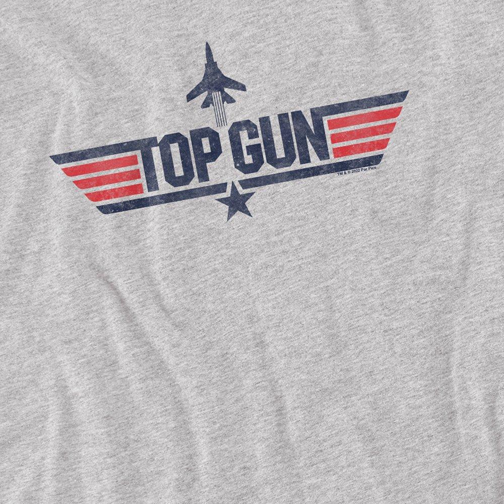 Grey - Top Gun - Paramount Top Gun Logo Grey T-Shirt Athletic Hea - 2