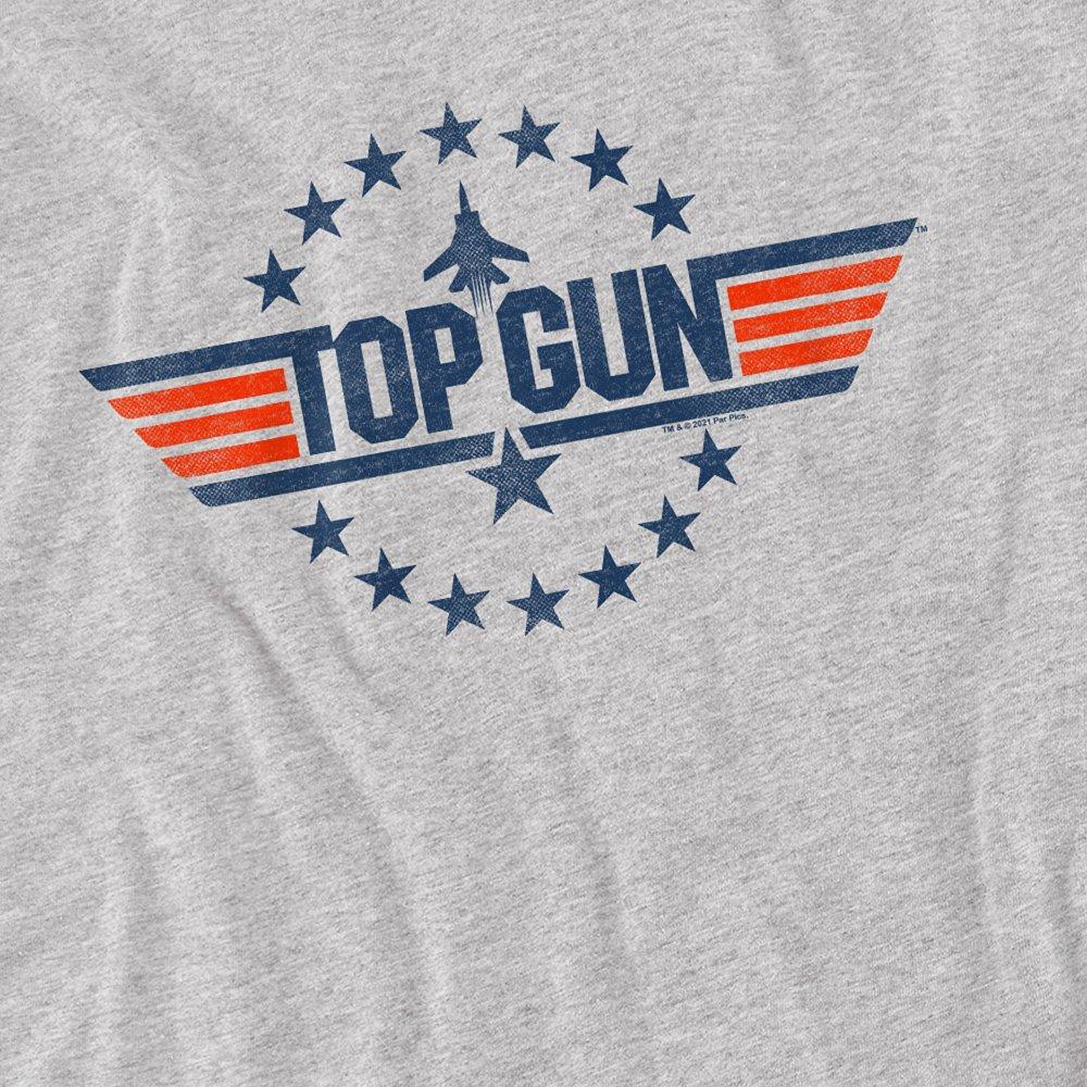 Grey - Top Gun - Top Gun Star Logo T Shirt Athletic Heather - 2