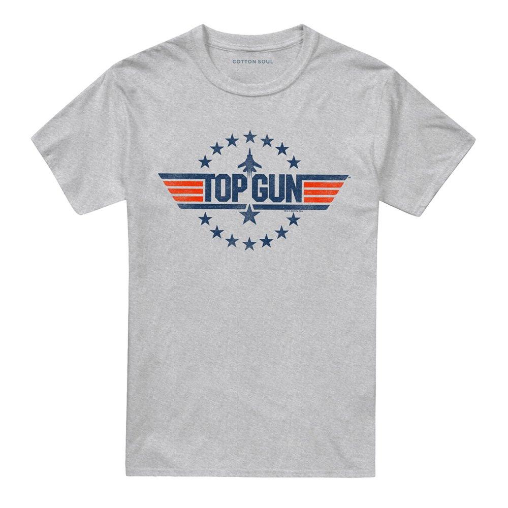Grey - Top Gun - Top Gun Star Logo T Shirt Athletic Heather - 4
