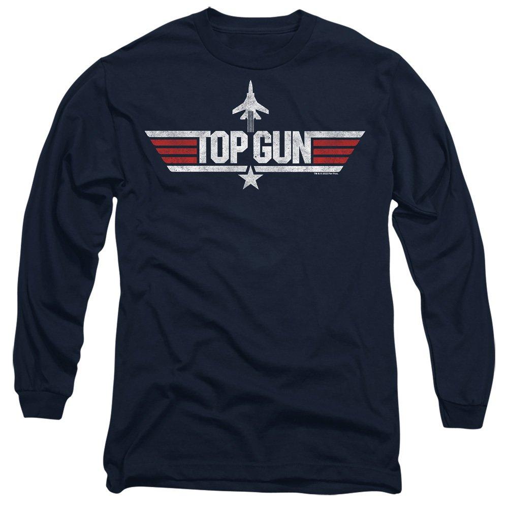 Navy - Top Gun - Paramount Top Gun Logo Navy Mens Long Sleeve T Sh - 1