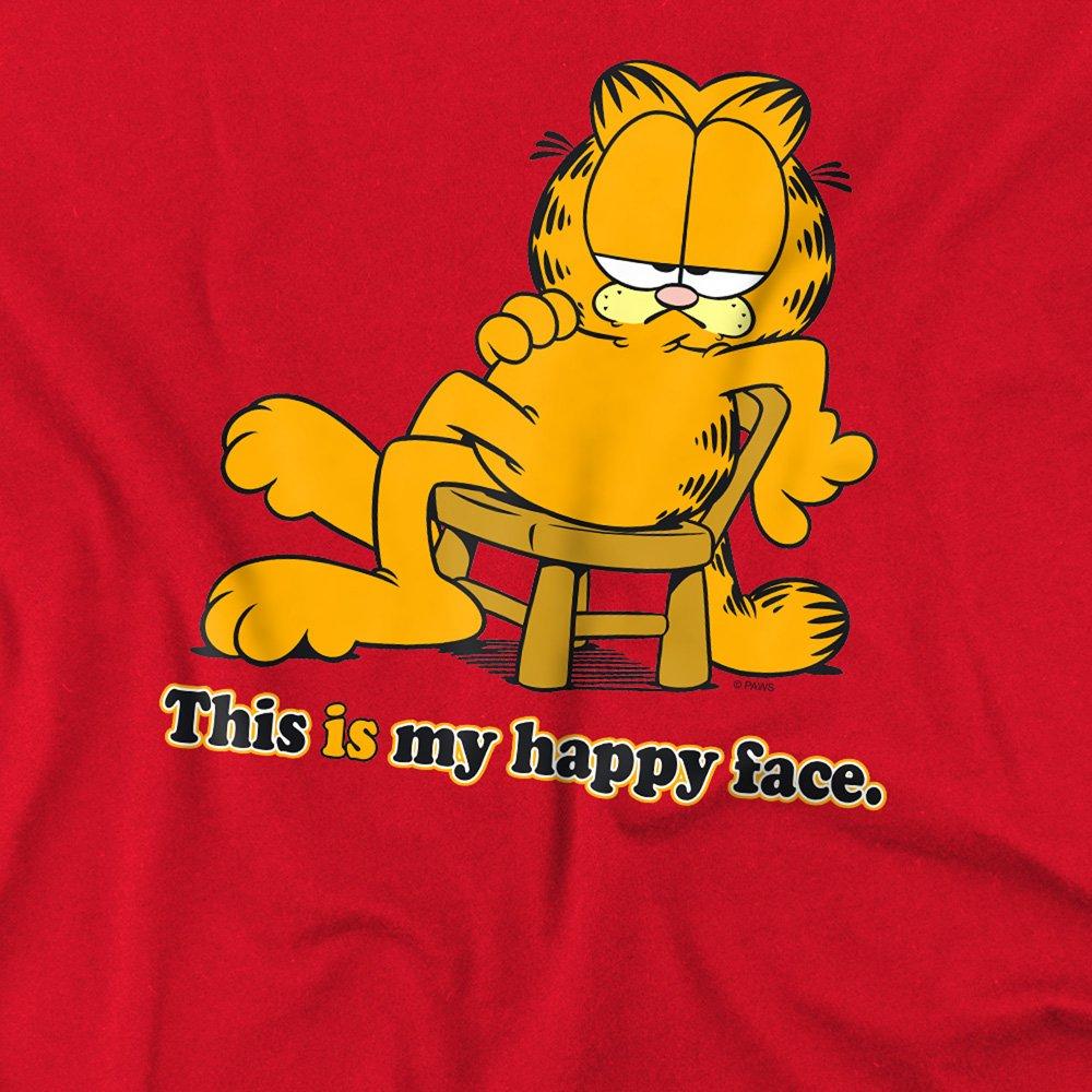 Red - Garfield - Garfield Happy Face T Shirt Red - 2