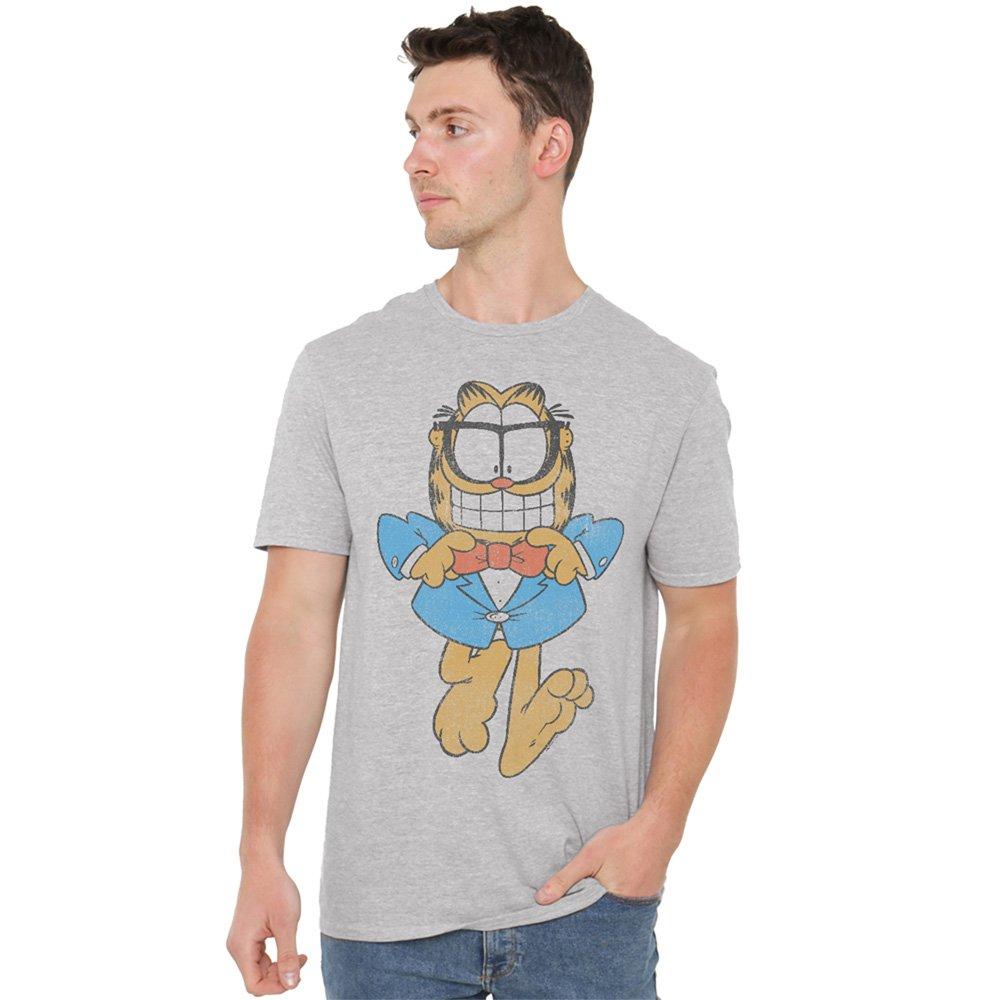 Light Grey - Garfield - Garfield Dapper Cat T Shirt Athletic Heather - 1