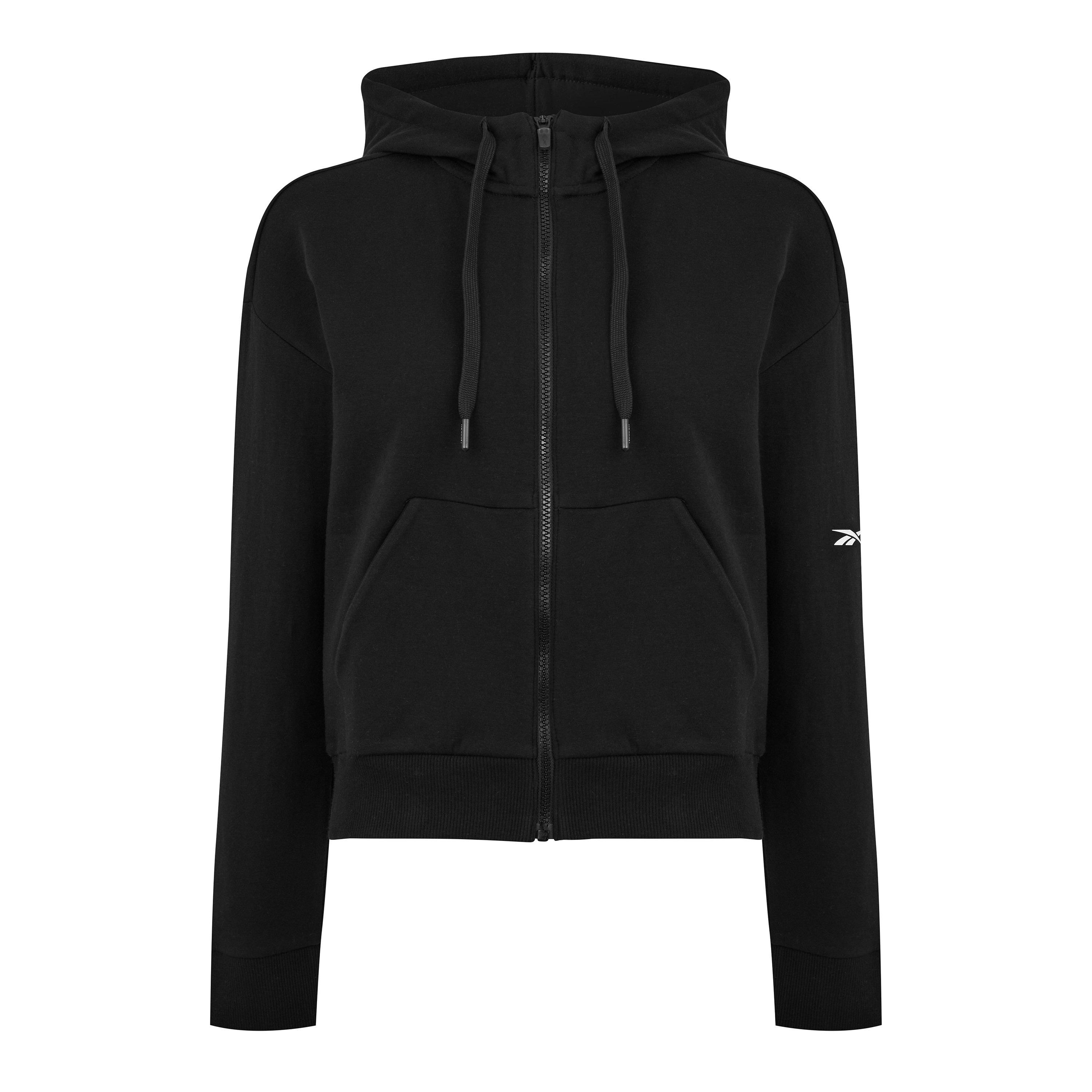 Schwarz - Reebok - Dreamblend Cotton Zipped Performance Hoodie - 5