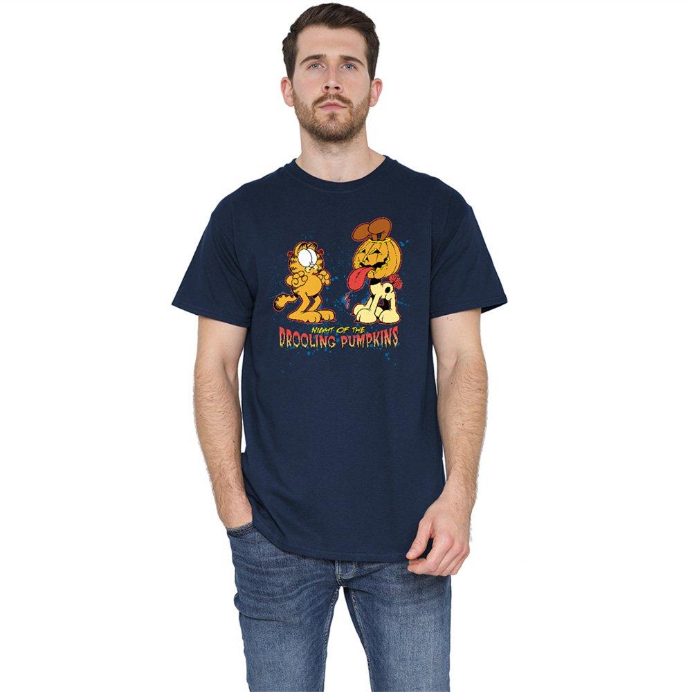 Navy - Garfield - Garfield Drooling Pumpkins T Shirt Navy - 1