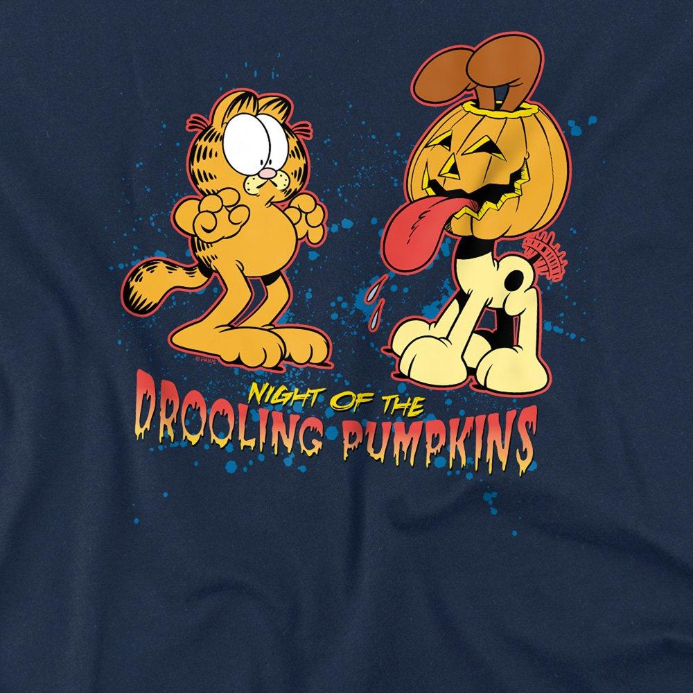 Navy - Garfield - Garfield Drooling Pumpkins T Shirt Navy - 2