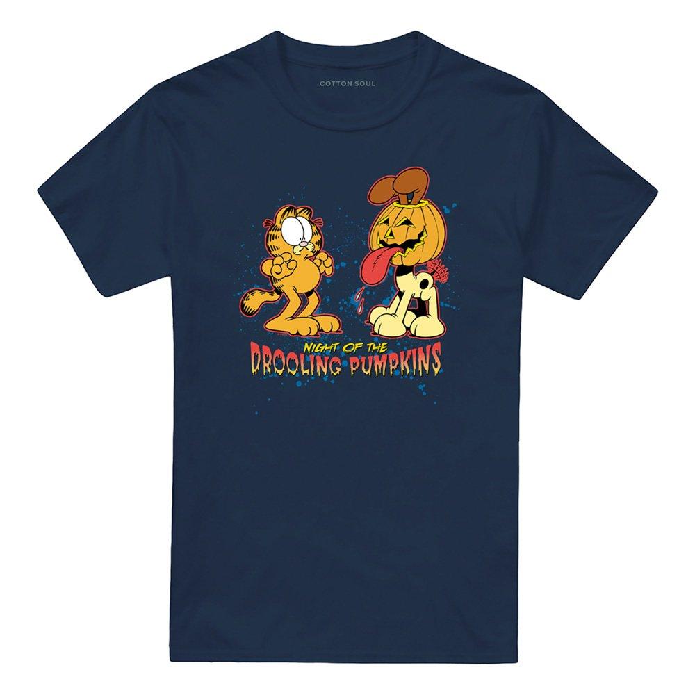 Navy - Garfield - Garfield Drooling Pumpkins T Shirt Navy - 4