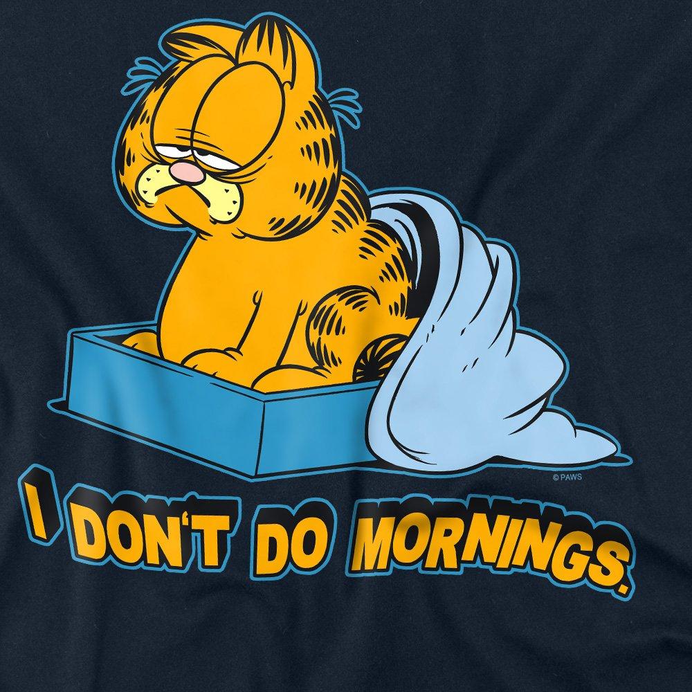 Navy - Garfield - Garfield I Dont Do Mornings Long Sleeve T-Shirt N - 2