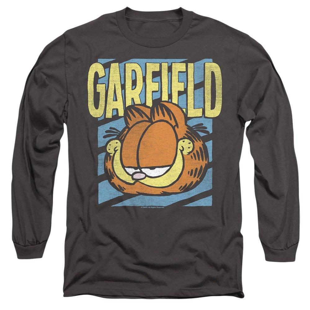Garfield Men's Rad Long Sleeve T Shirt-Cha - Charcoal - S