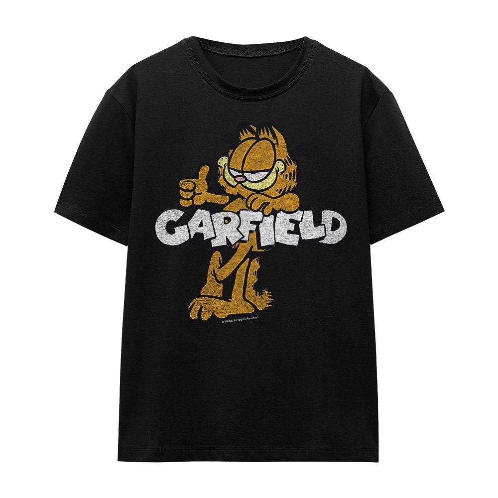 Black - Garfield - Garfield Retro Garf Ladies T Shirt Black - 4