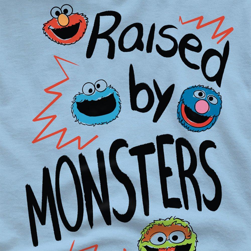 Light Blue - Sesame Street - Sesame Street Raised By Monsters T Shirt Light Bl - 2