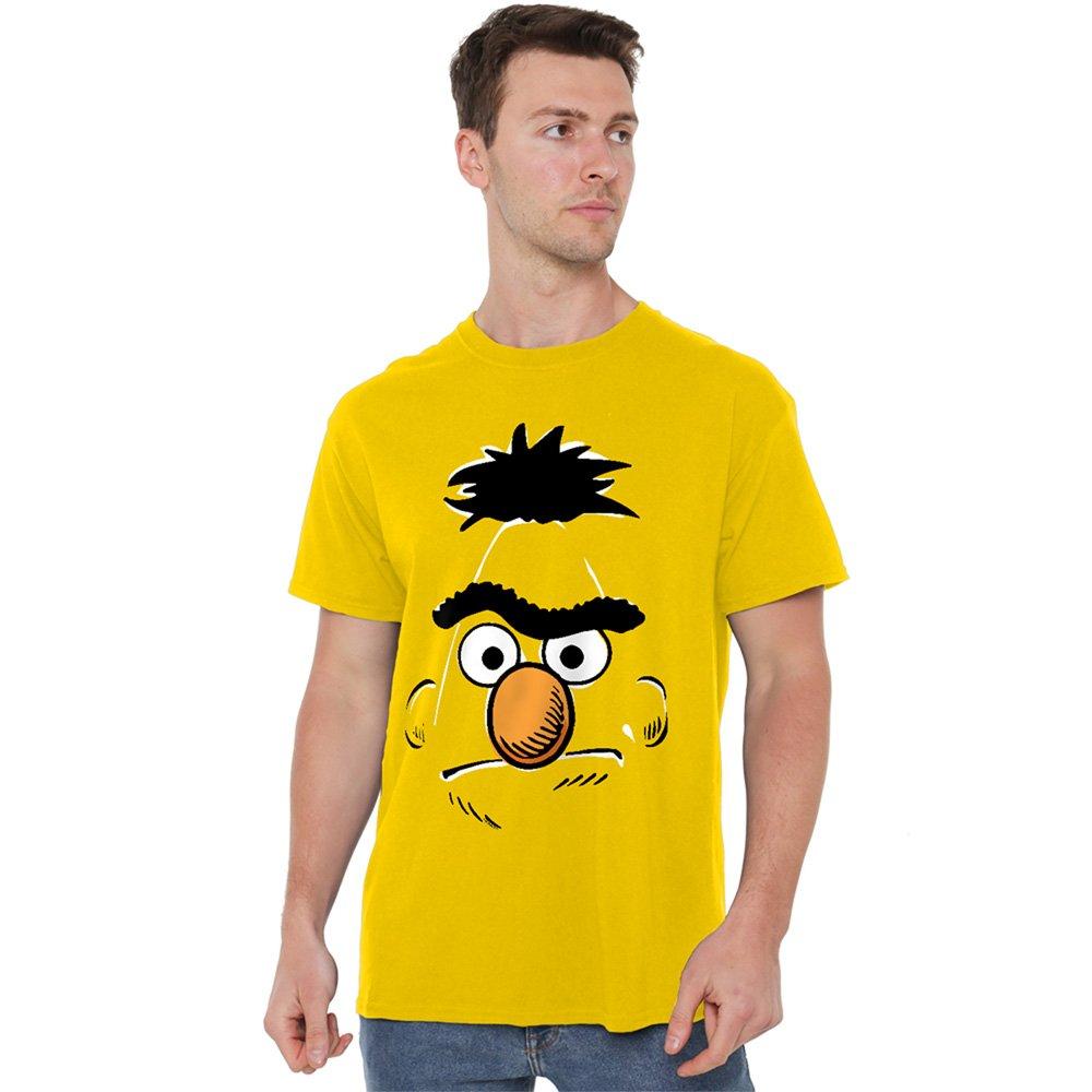 Yellow - Sesame Street - Sesame Street Bert Retro Sketch Face T Shirt Yell - 1