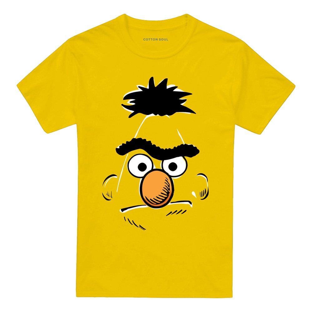 Yellow - Sesame Street - Sesame Street Bert Retro Sketch Face T Shirt Yell - 4