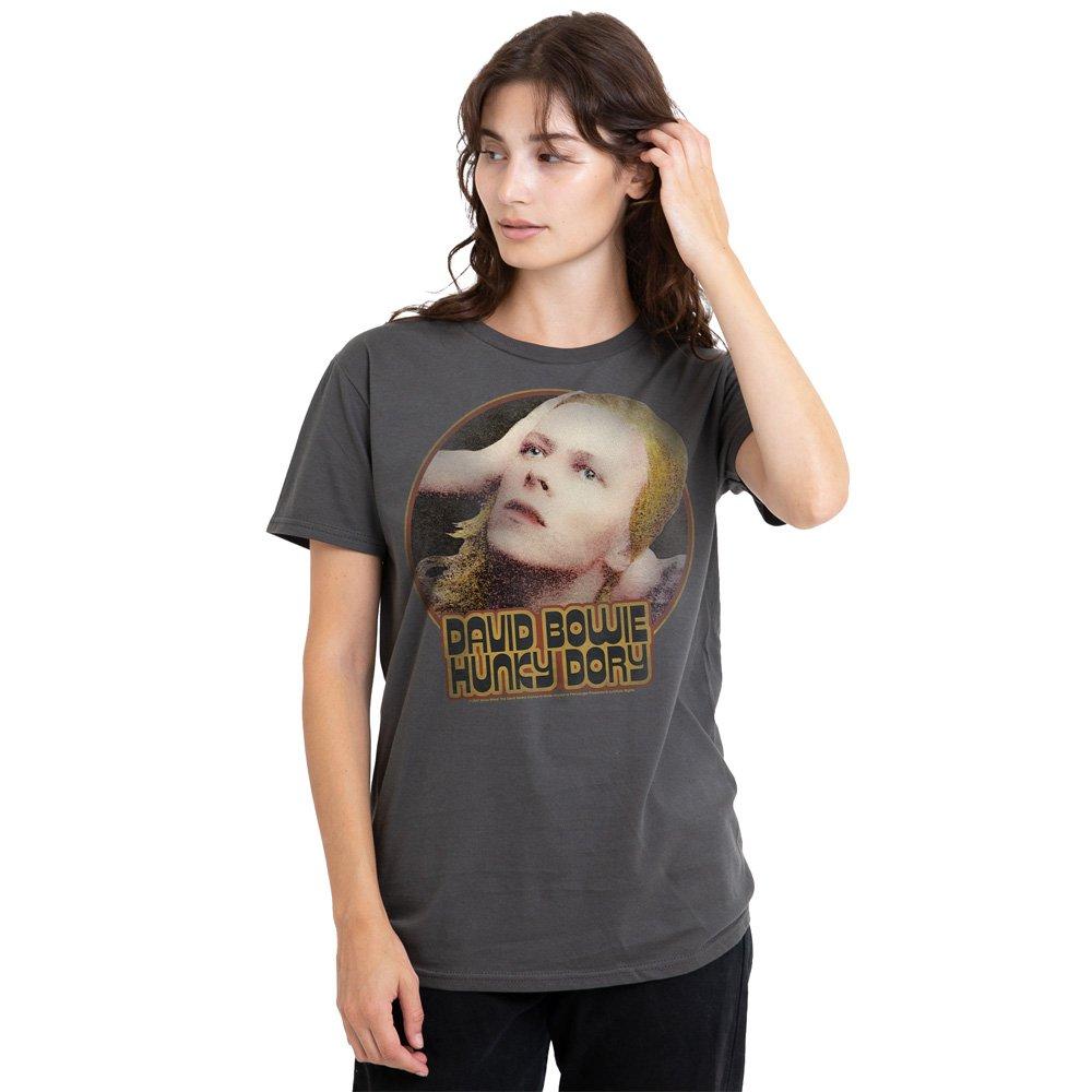 Charcoal - David Bowie - David Bowie Hunky Dory Circle T-Shirt Charcoal - 1