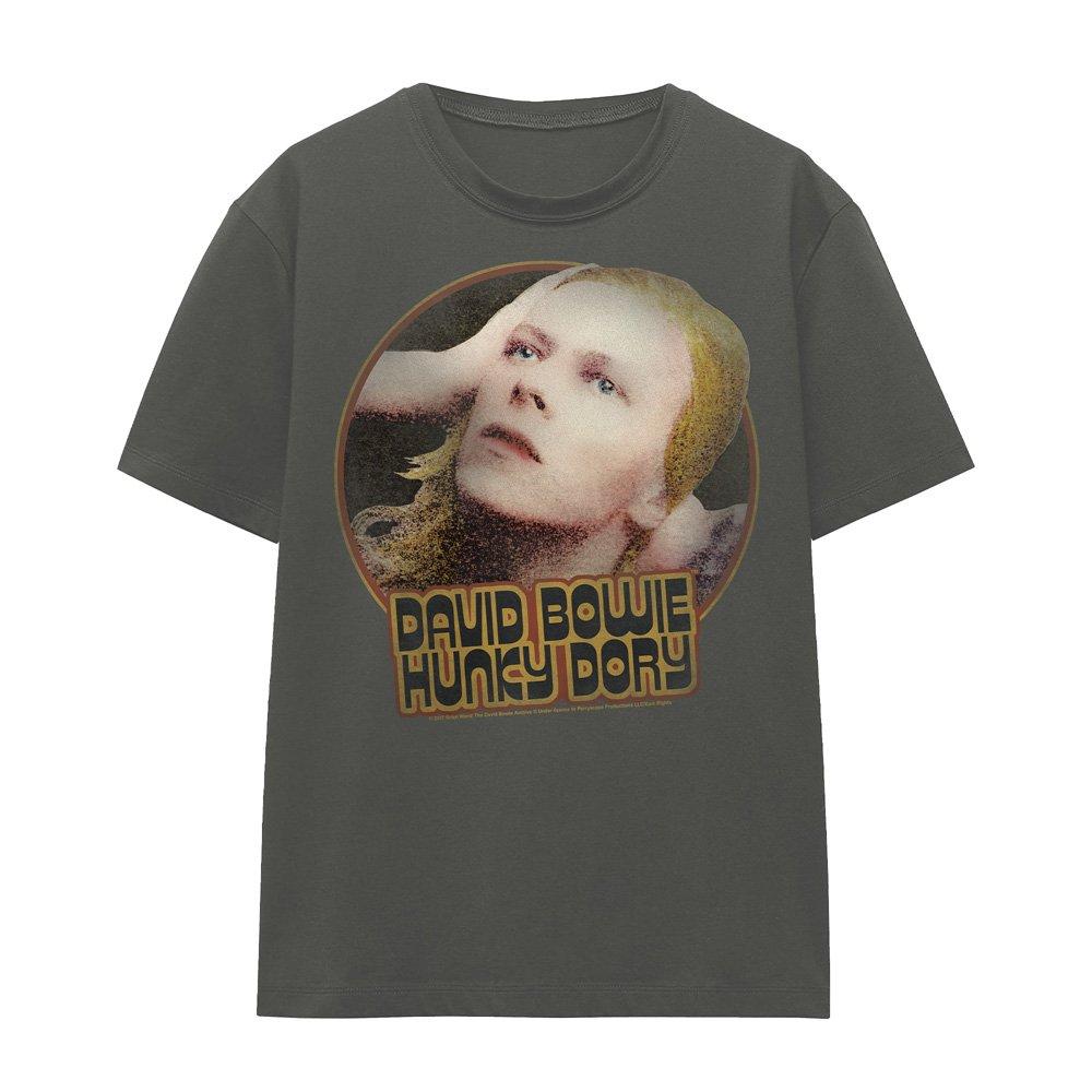 Charcoal - David Bowie - David Bowie Hunky Dory Circle T-Shirt Charcoal - 4