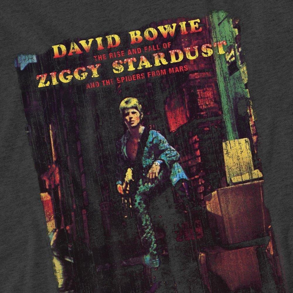 Charcoal - David Bowie - David Bowie Ziggy Stardust Album T-Shirt Charcoal - 2