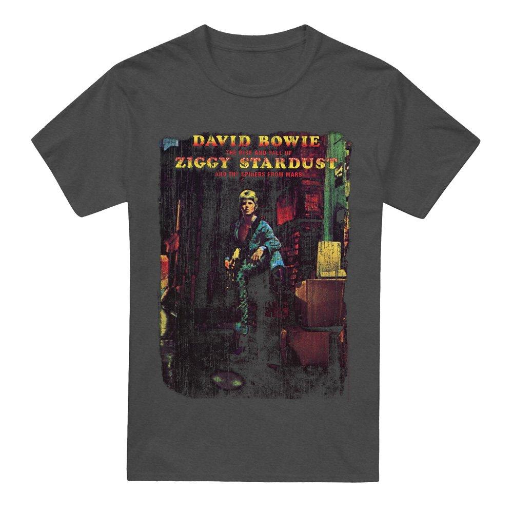 Charcoal - David Bowie - David Bowie Ziggy Stardust Album T-Shirt Charcoal - 4