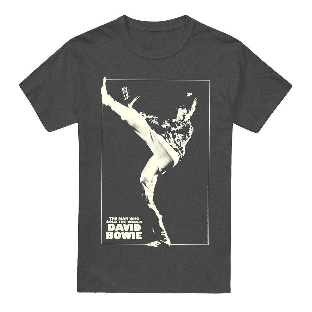 Charcoal - David Bowie - David Bowie The Man Cover T-Shirt Charcoal - 4