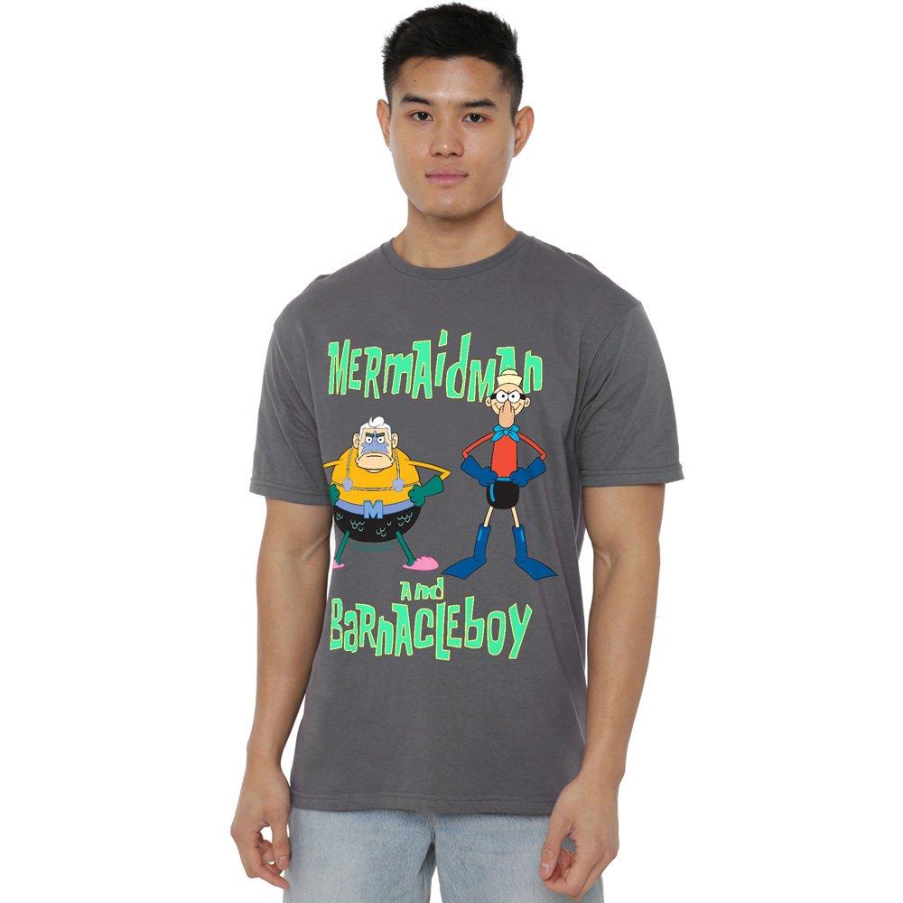 Charcoal - Spongebob - Spongebob Mermaid Man And Barnacle Boy Unisex T Sh - 1