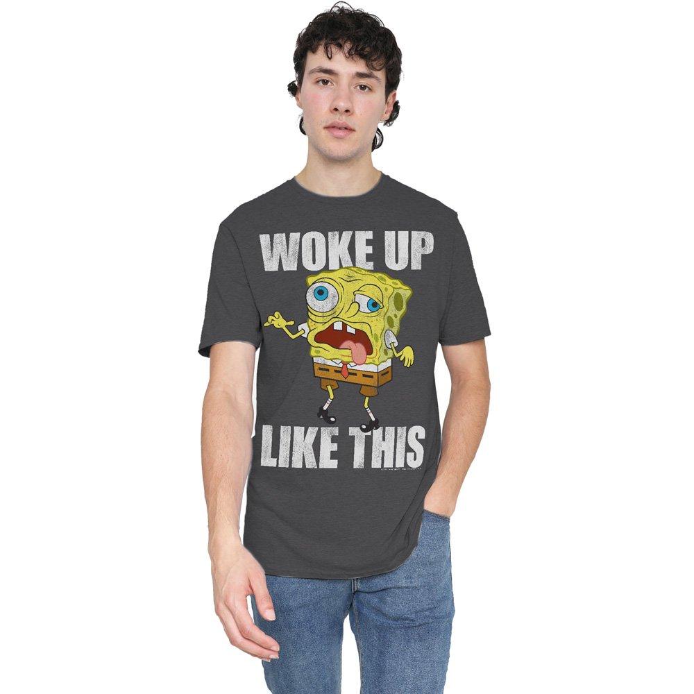 Charcoal - Spongebob - Spongebob Woke Up Like This Meme-Adult Heather Bl - 1